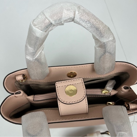 NWT MICHAEL KORS Women’s Small Leather Satchel/Shoulder Handbag Pink Blush color - Picture 9 of 16